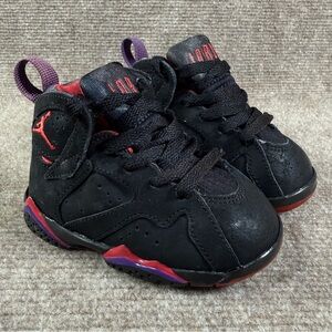 Jordan 7 Retro Baby 5C Toddler Sneaker Black Purple Basketball Toronto Raptor